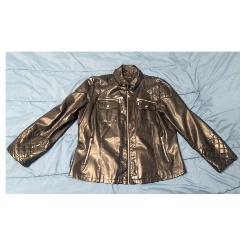 Moto Style Black Pleather Jacket